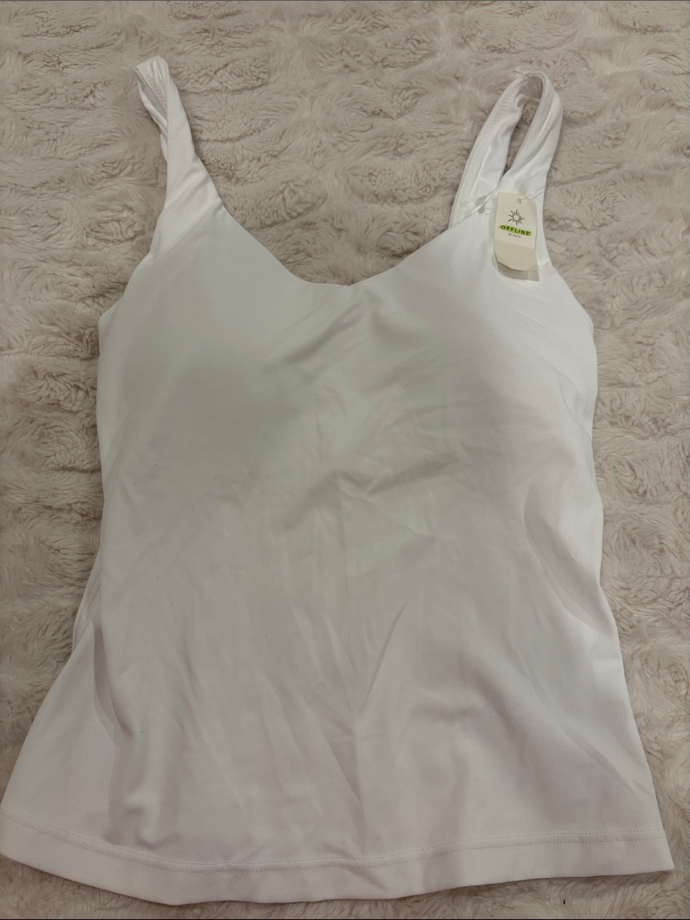 aerie White V-Neck Camisole Tank